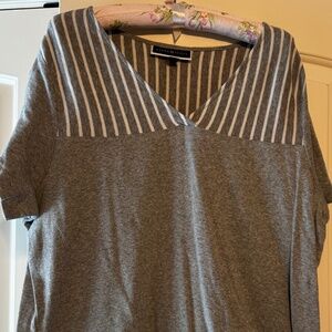 Short Sleeve Grey top with sleeve cutout